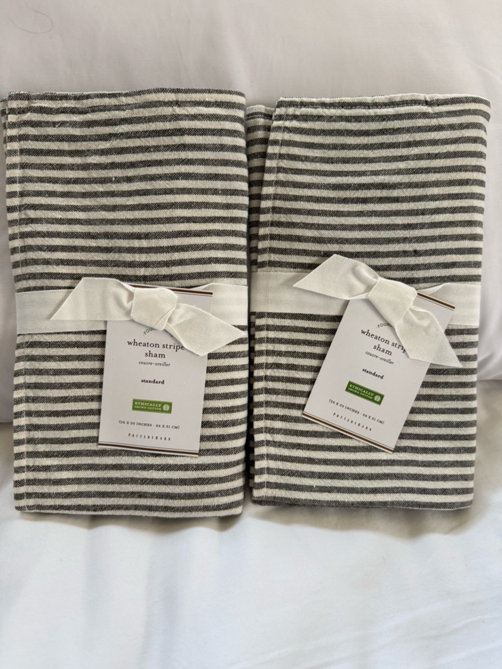 Pottery Barn Striped Shams